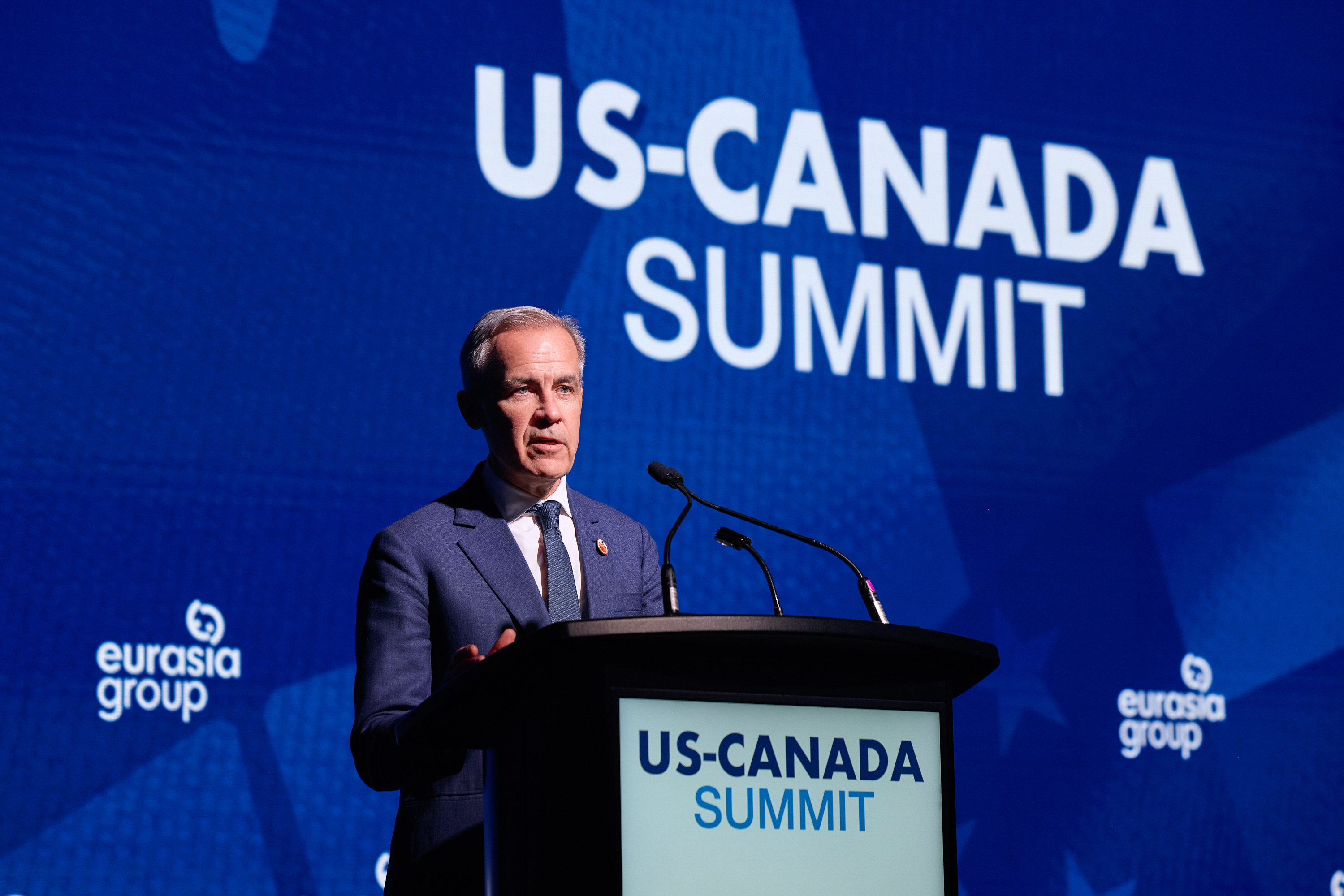 Mark Carney speaking at US–Canada Summit